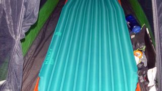The Kelty PDa is lighter, packs smaller, and is more comfortable than a standard self-inflating mattress pad. (EasternSlopes.com photo)